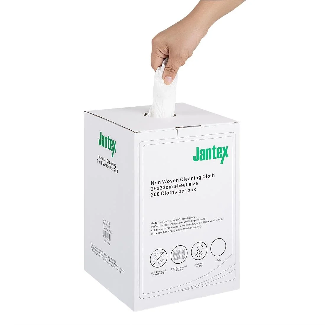 Jantex Green Compostable Cleaning Cloth White (200 Pack) - Image 5