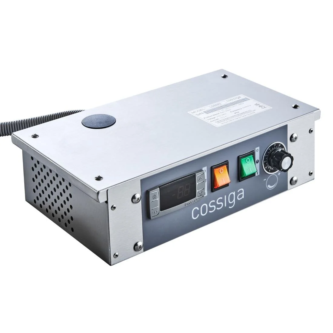 Cossiga Linear Series Drop-in Bain Marie w/Flat Top Sneeze Guard - Image 2