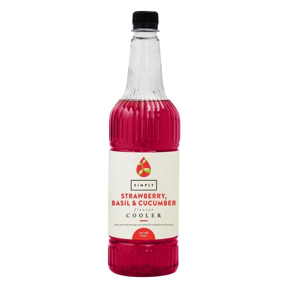 Simply Strawberry, Basil & Cucumber Cooler Syrup 1Ltr - Image 1