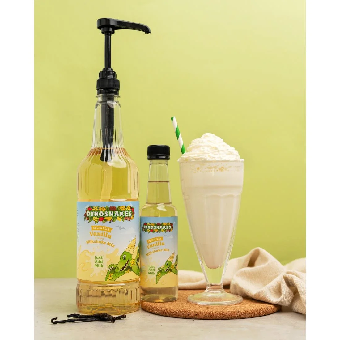 Dinoshakes Milkshake Powder Vanilla 1kg - Image 2