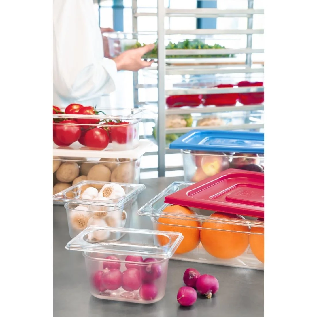 Pujadas Red Polinorm Gastronorm Lid 1/9GN - Image 2