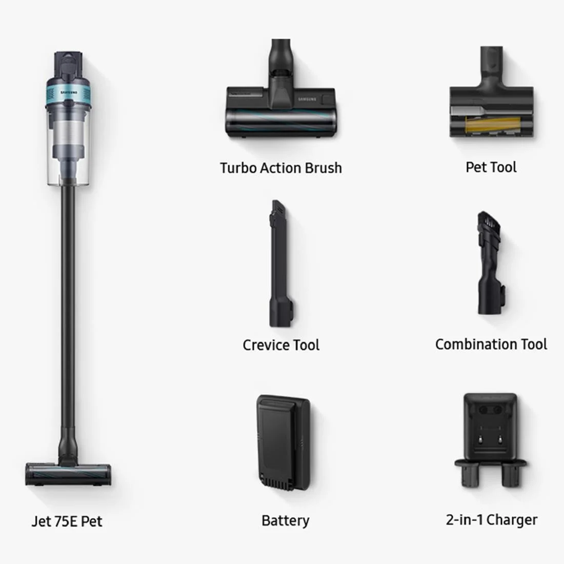 Samsung Jet 75E Pet Cordless Stick Vacuum Cleaner with Pet tool 200W - Image 4