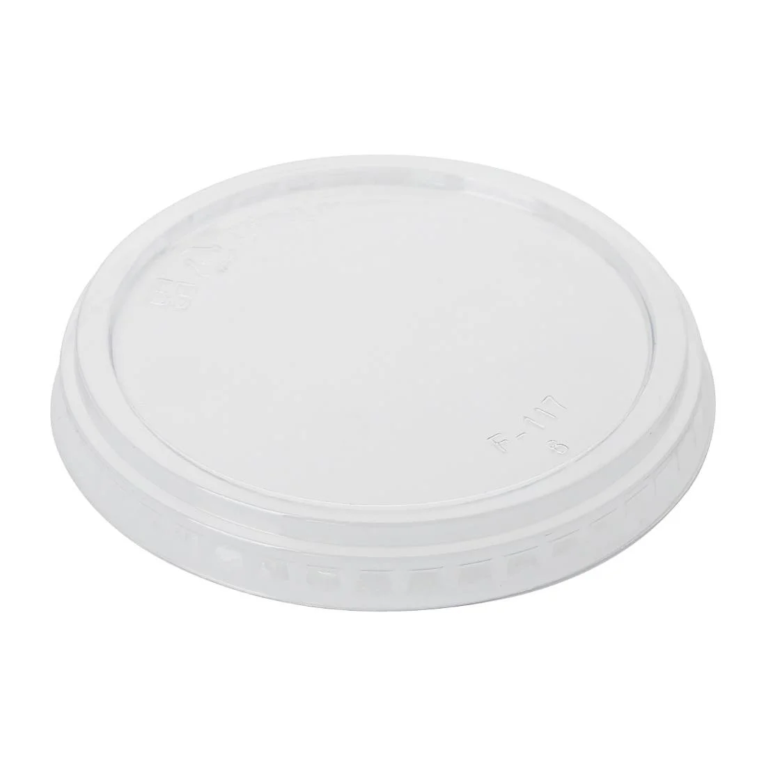 Fiesta Recyclable rPET Flat Lids for Deli Cups 8/12/16oz (300 Pack) - Image 1
