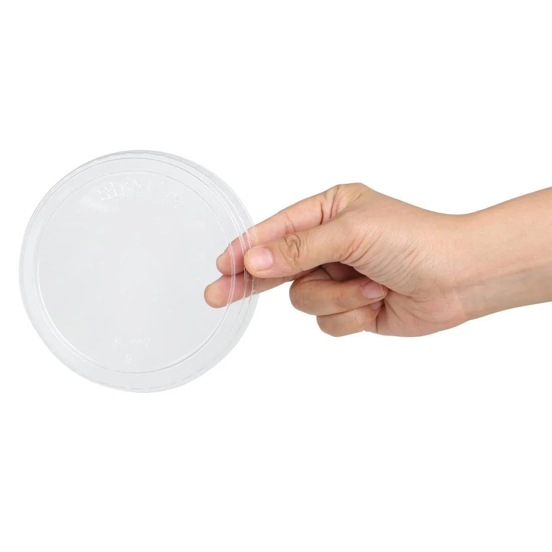 Fiesta Recyclable rPET Flat Lids for Deli Cups 8/12/16oz (300 Pack) - Image 3