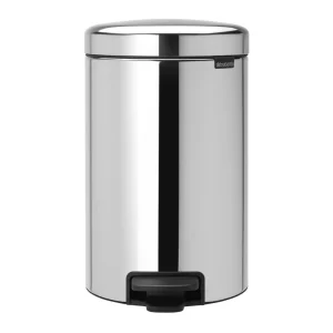 Brabantia NewIcon Pedal Bin Bucket Brilliant Steel 12Ltr