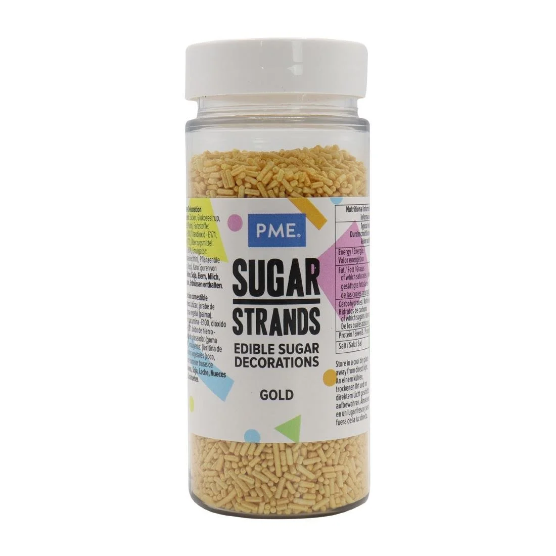 PME Gold Sugar Strands 80g