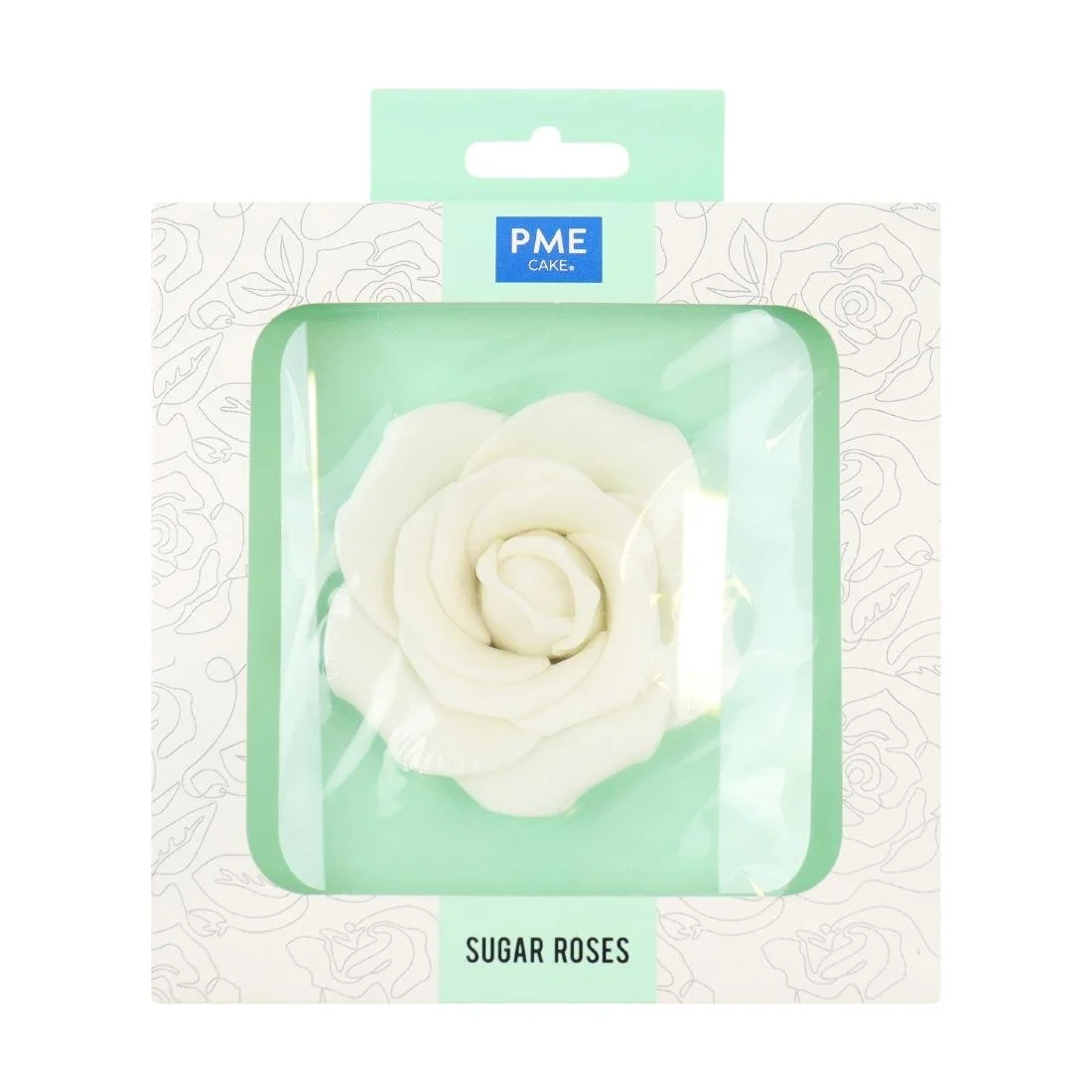 PME White Sugar Rose 90mm