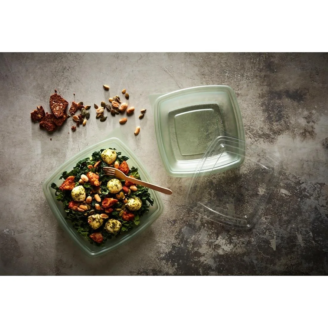 Plaza Evolve Square Takeaway Food Bowls 500ml (500 Pack) - Image 3