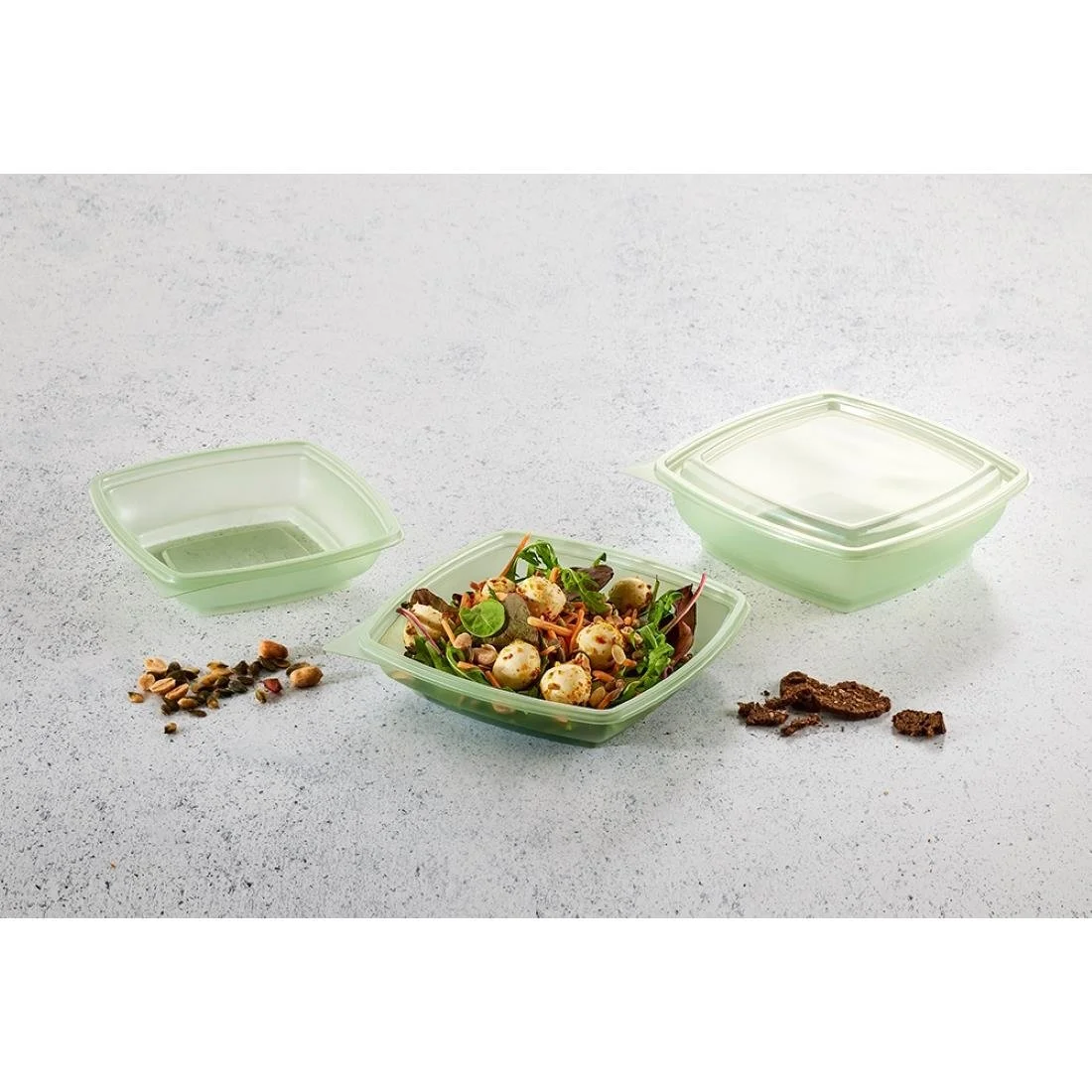 Plaza Evolve Square Takeaway Food Bowls 500ml (500 Pack) - Image 4