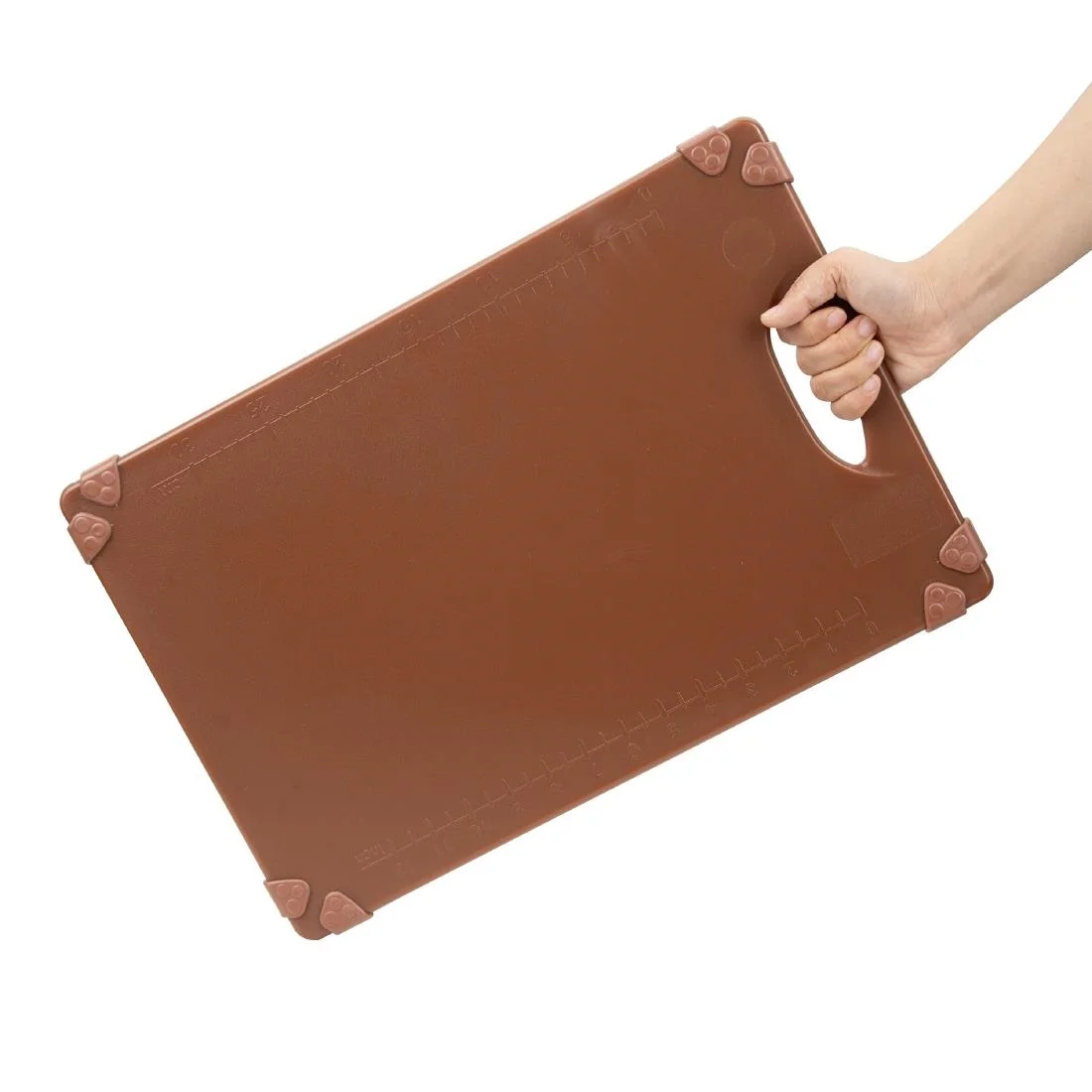 Hygiplas Commercial Grip Chopping Board Brown 458x306mm - Image 4