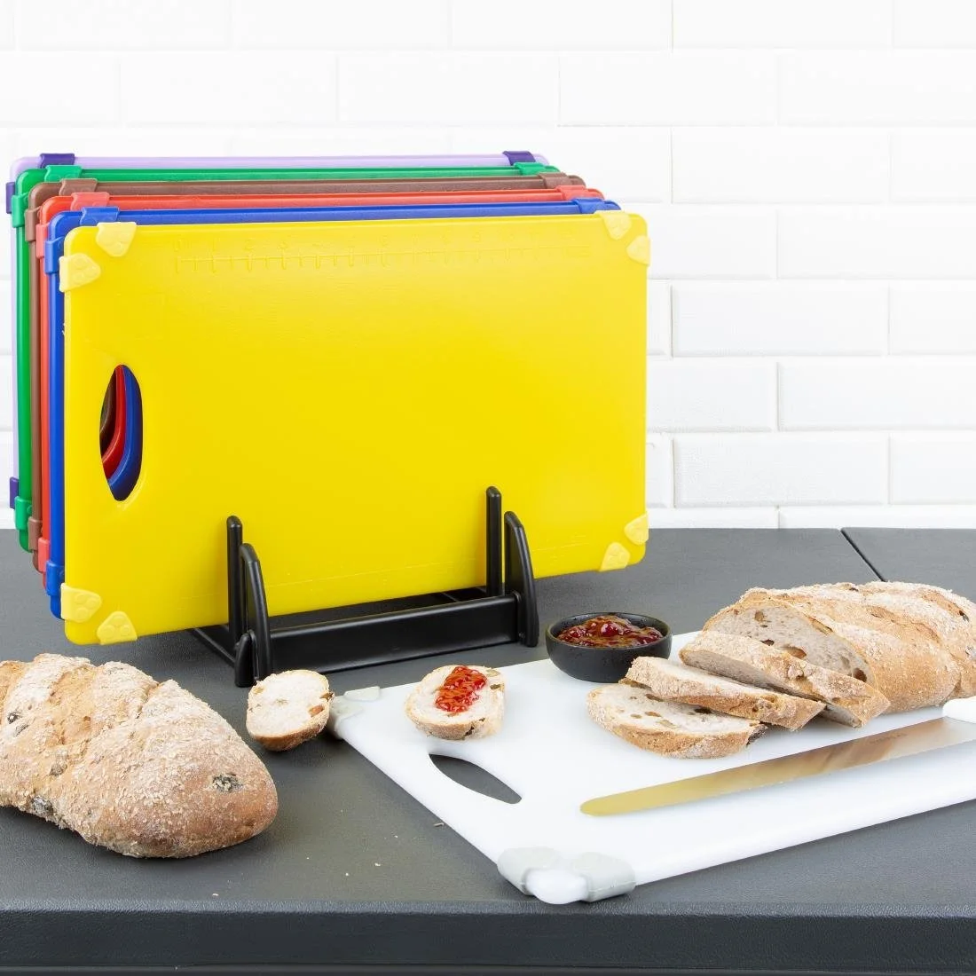 Hygiplas Commercial Grip Chopping Board Brown 458x306mm - Image 6