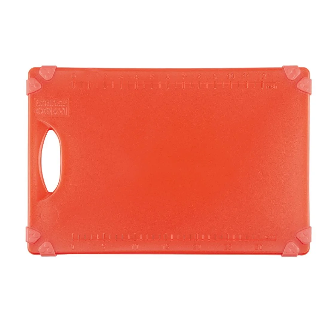 Hygiplas Commercial Grip Chopping Board Red 458x306mm - Image 2