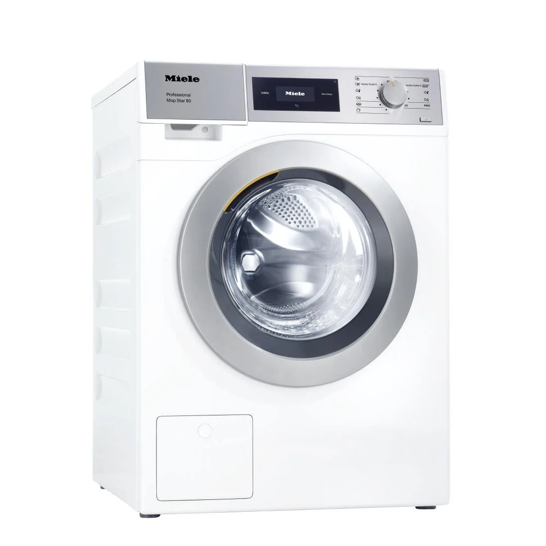 Miele Little Giant Mop Star 80 Washing Machine White 8kg with Gravity Drain PWM508 - Image 1