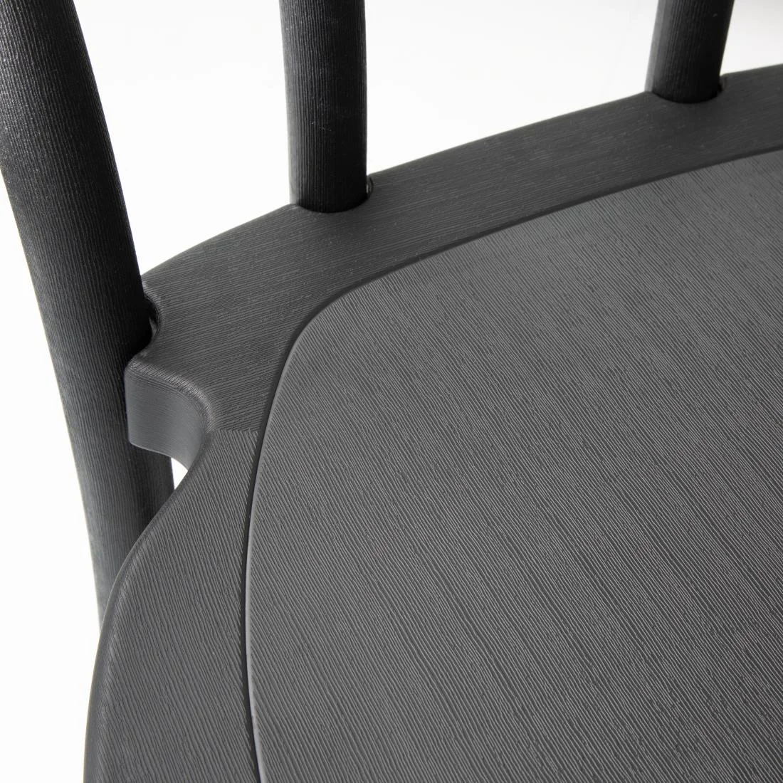 Bolero Soho Bentwood Style Resin Chairs Black (4 Pack) - Image 4