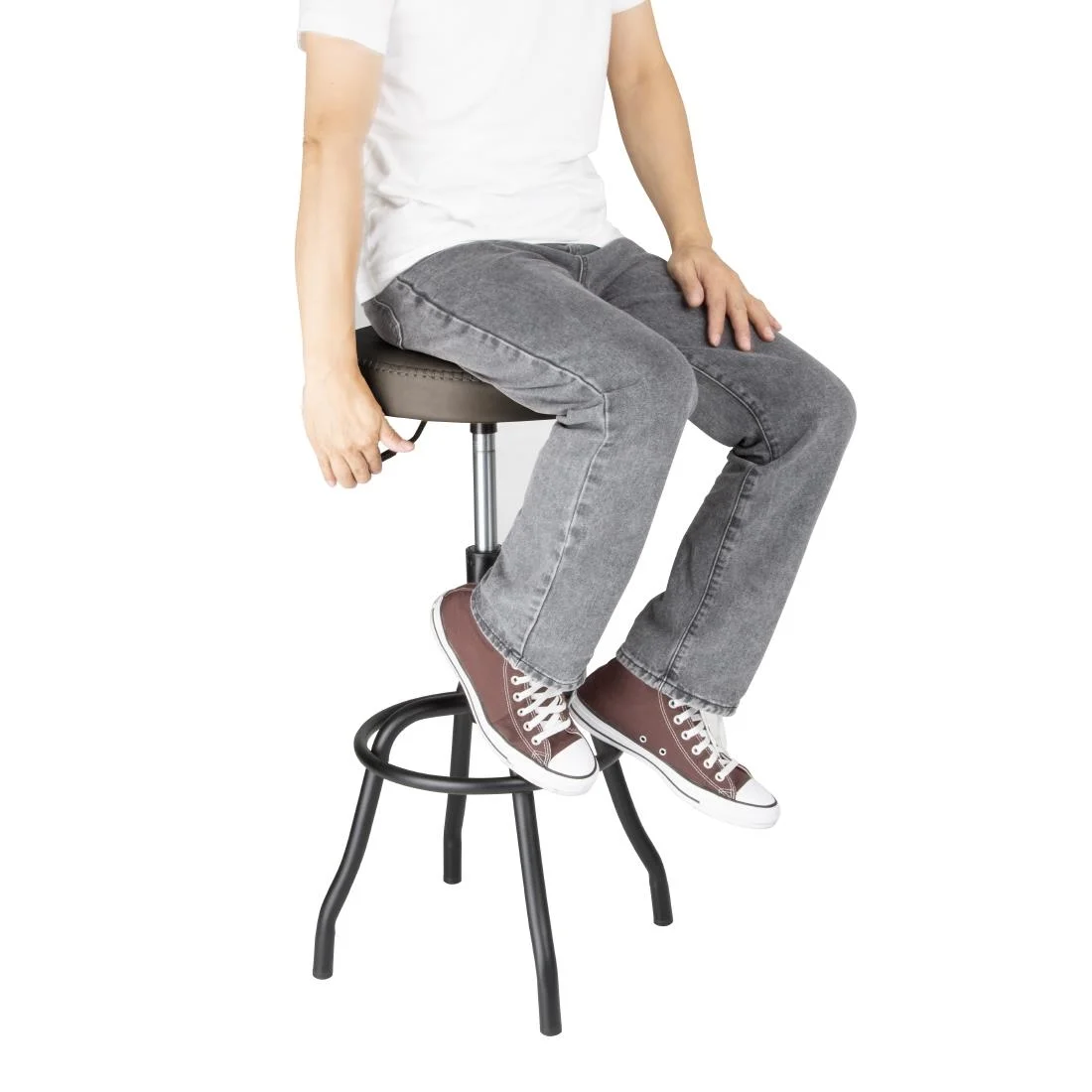 Bolero Brooklyn PU High Bar Stool - Mocha - Image 3