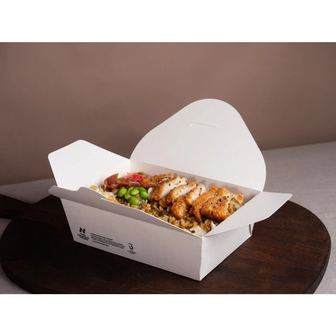 Notpla Large Takeaway Boxes 1750ml - White (220 Pack) - Image 2