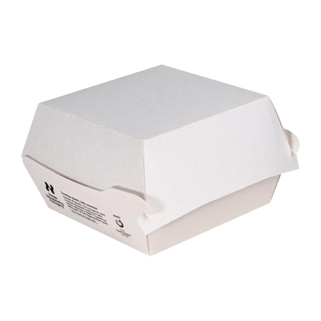 Notpla 5" Clamshell Burger Boxes - White (200 Pack)