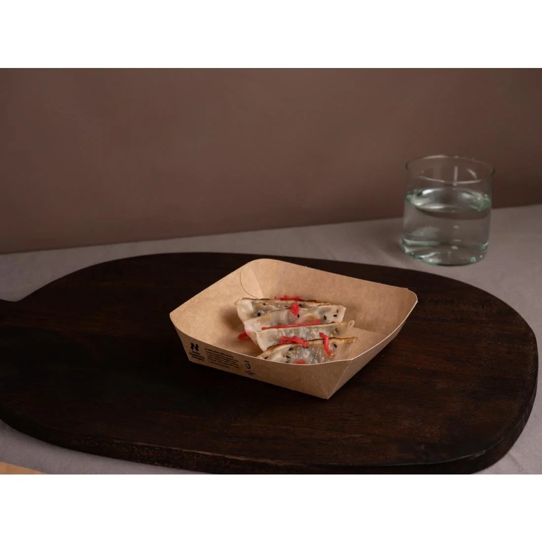Notpla 6"x6" Square Trays - Kraft (600 Pack) - Image 2