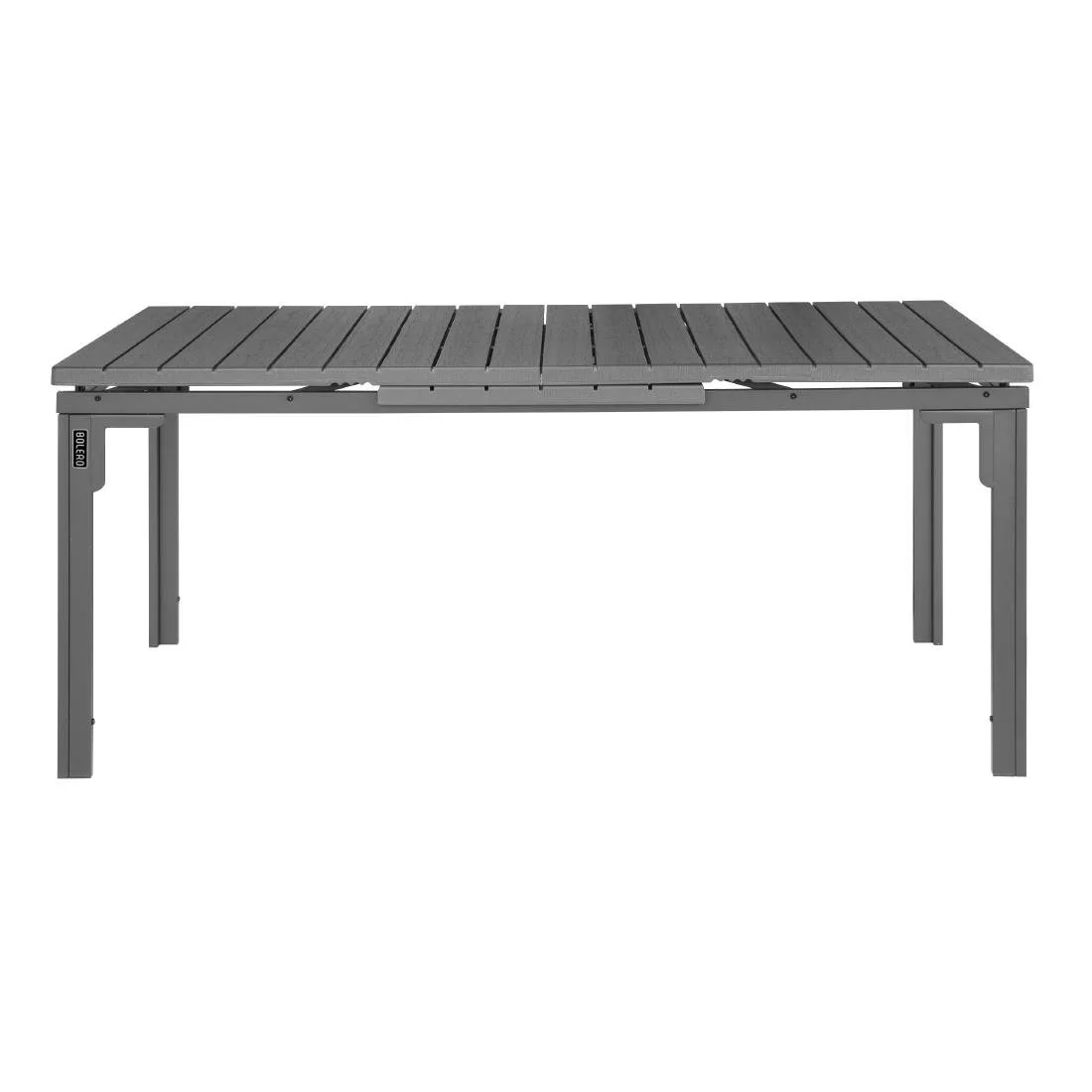 Bolero Valletta Grey Slatted Extendable Outdoor Dining Table - Image 2