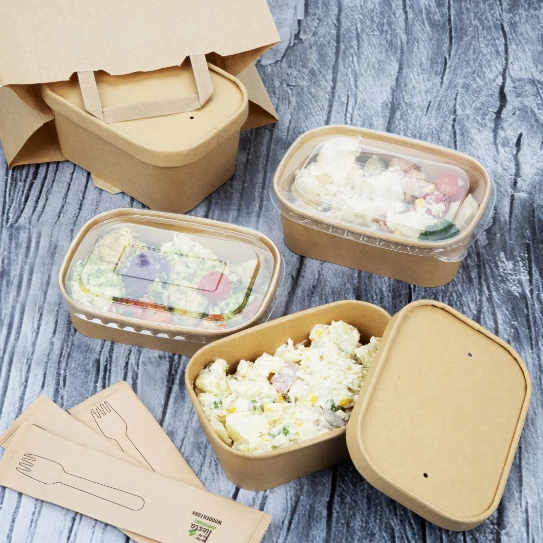 Fiesta Recyclable PP Lids for Rectangular Containers (300 Pack) - Image 6