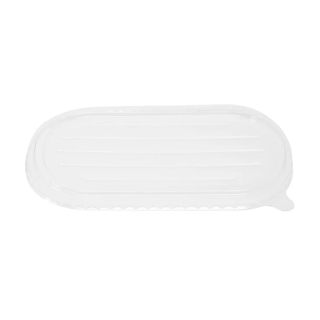 Fiesta Recyclable PET Lids for Bagasse Oval Containers (100 Pack) - Image 2