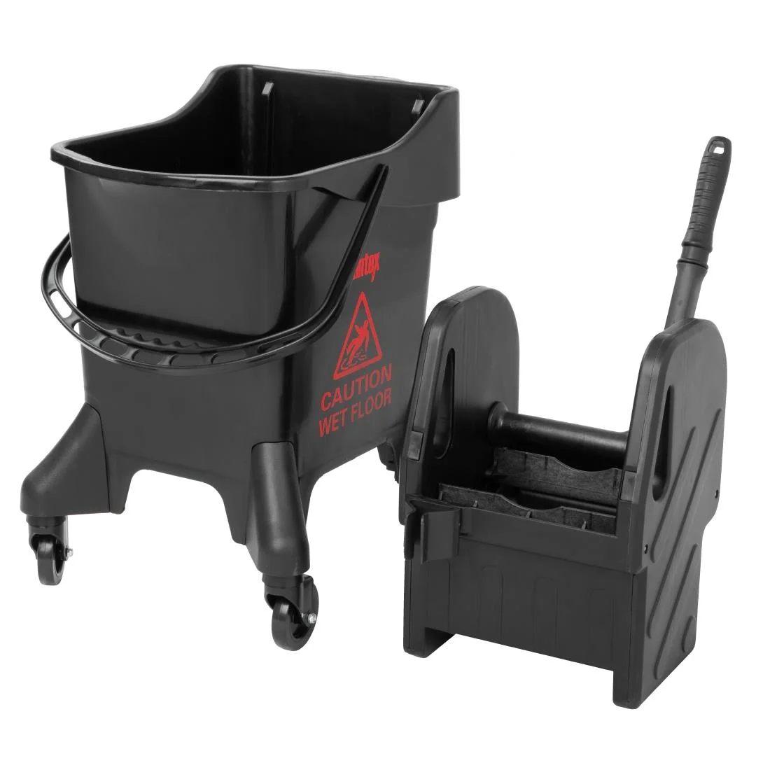 Jantex 20Ltr Tall Mop Bucket and Wringer Red Print - Image 4