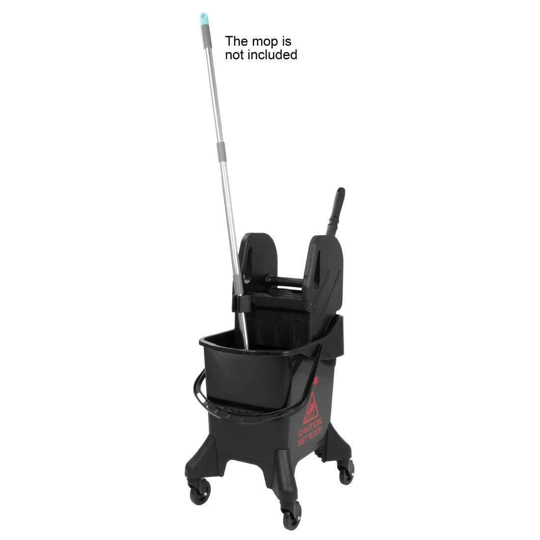 Jantex 20Ltr Tall Mop Bucket and Wringer Red Print - Image 6