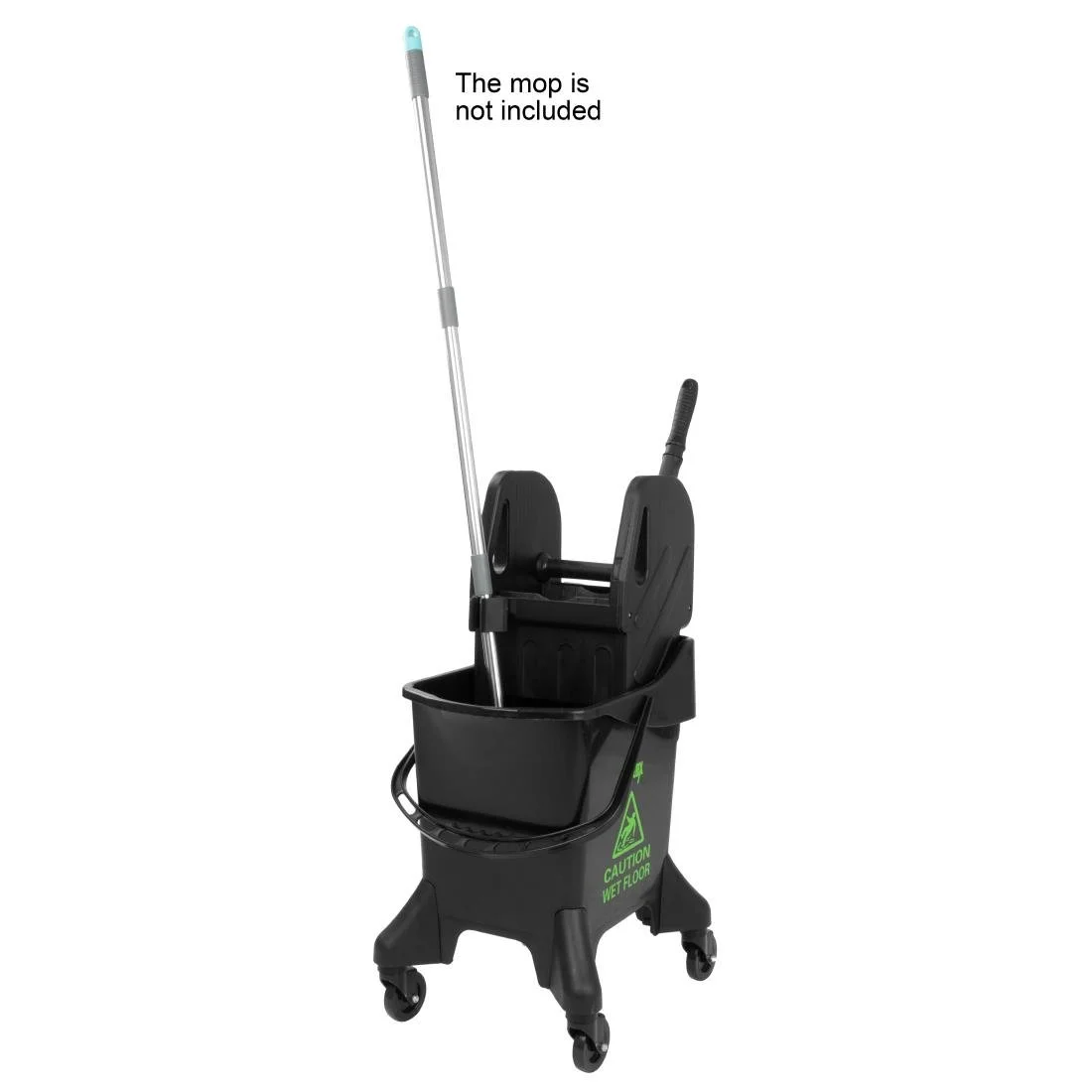 Jantex 20Ltr Tall Mop Bucket and Wringer Green Print - Image 6