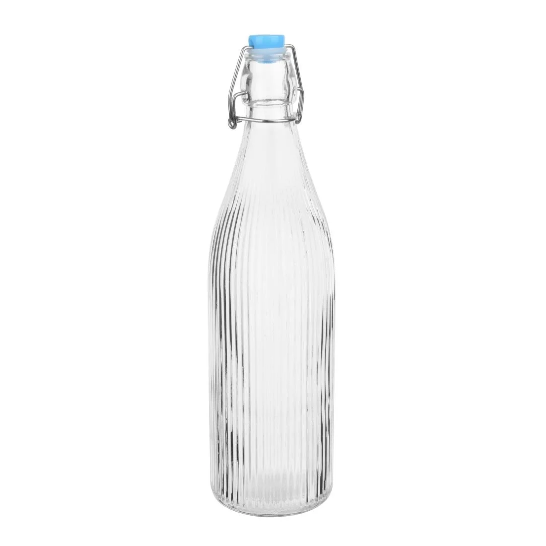 Olympia Ridged Swing Top Water Bottles 1Ltr (6 Pack)