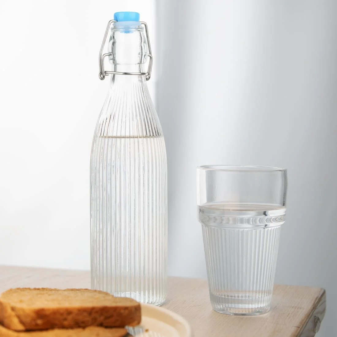 Olympia Ridged Swing Top Water Bottles 500ml (6 Pack) - Image 5