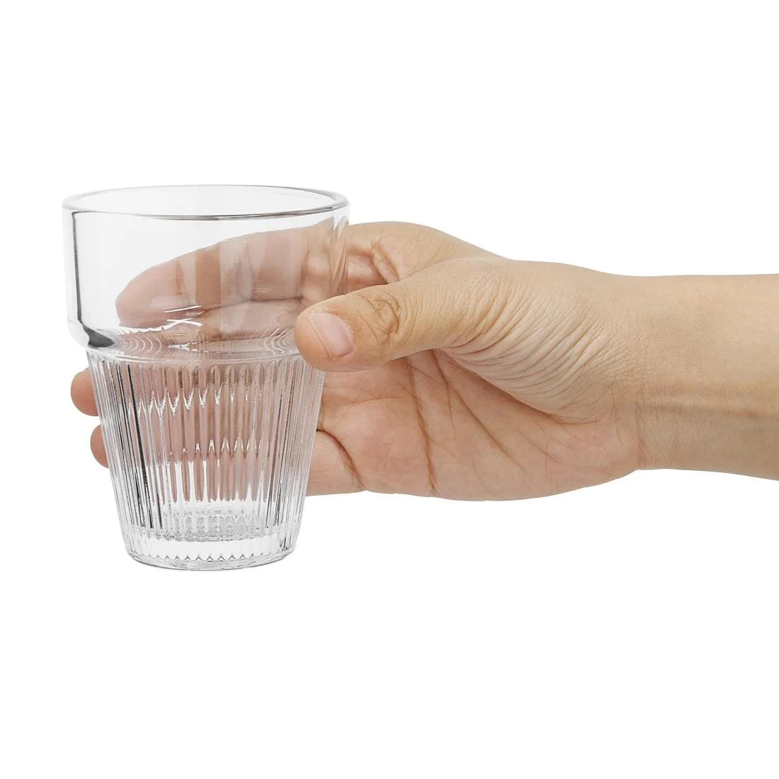 Olympia Ridged Stacking Tumblers 150ml (6 pack) - Image 4