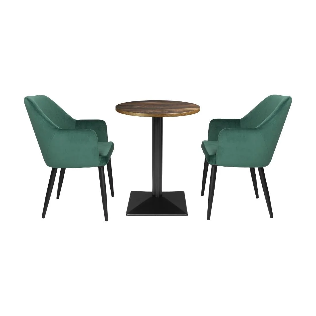 Bolero Complete Table Round Dark Wood Effect 600mm - Image 5