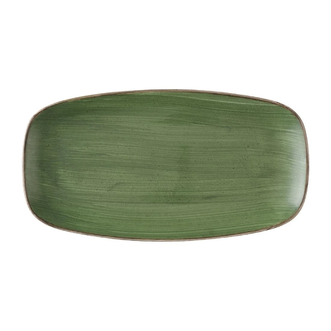 Churchill Stonecast Sorrel Green Chefs Oblong Plates 330 x 177mm (6 Pack)