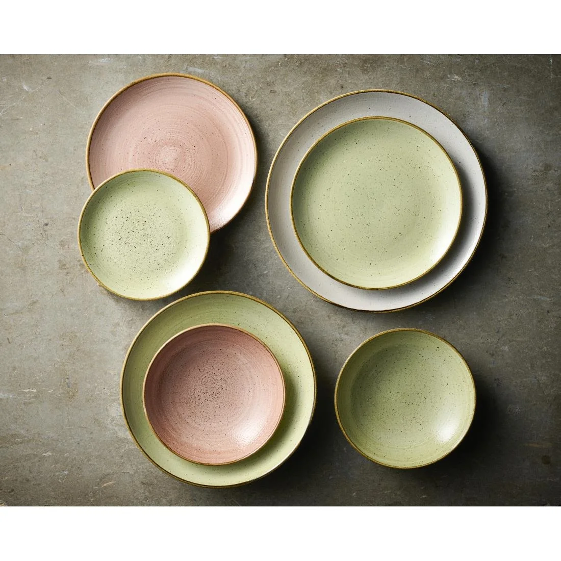 Churchill Stonecast Raw Green Evolve Coupe Plates 260mm (12 Pack) - Image 3