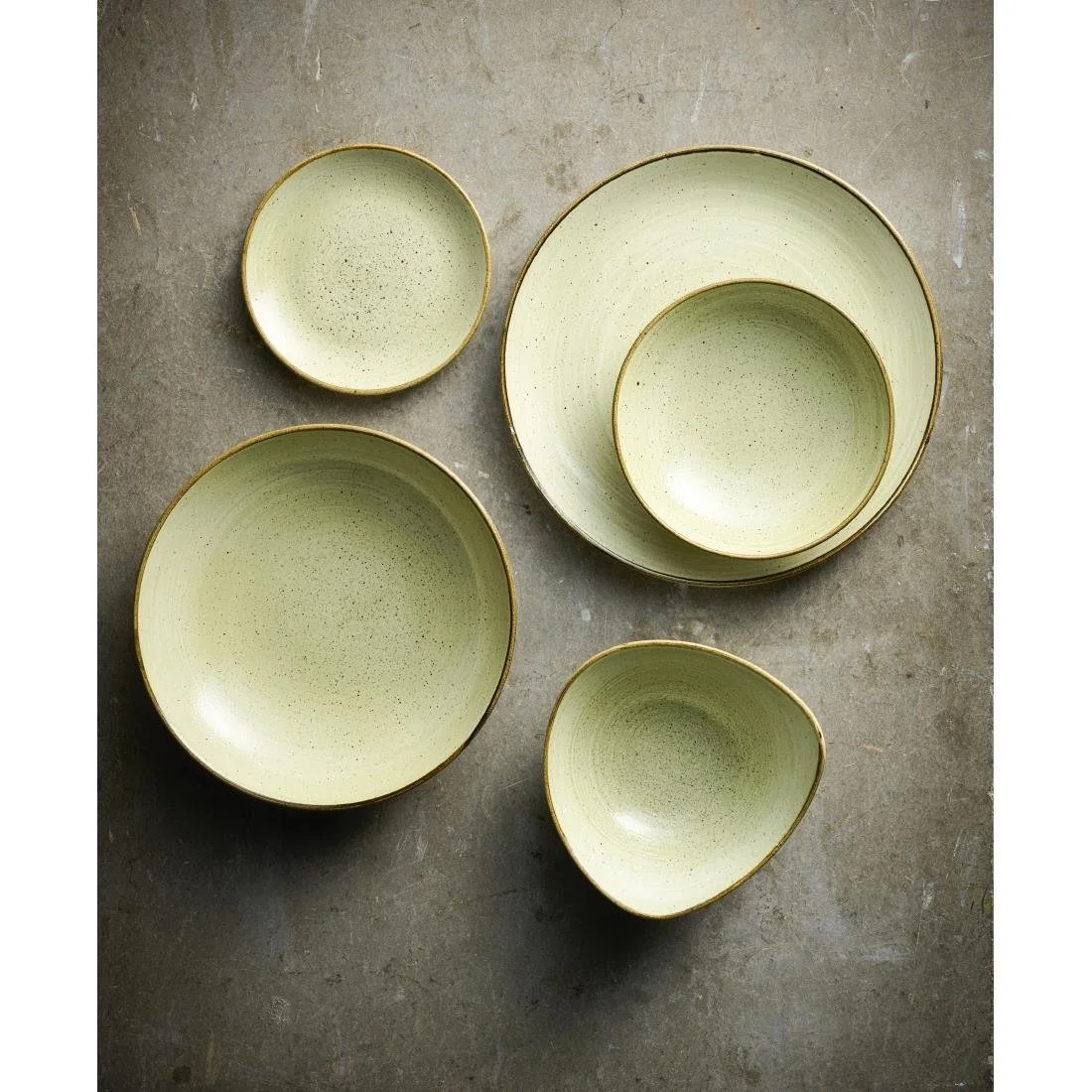 Churchill Stonecast Raw Green Lotus Bowls 177mm (12 Pack) - Image 2