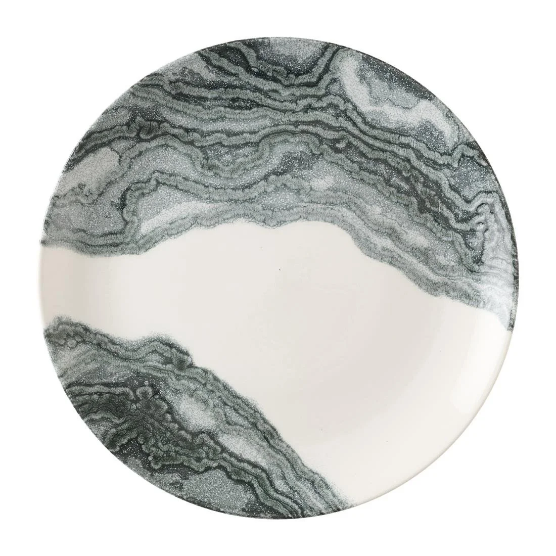 Churchill Tide Black Evolve Coupe Plates 260mm (12 Pack) - Image 1