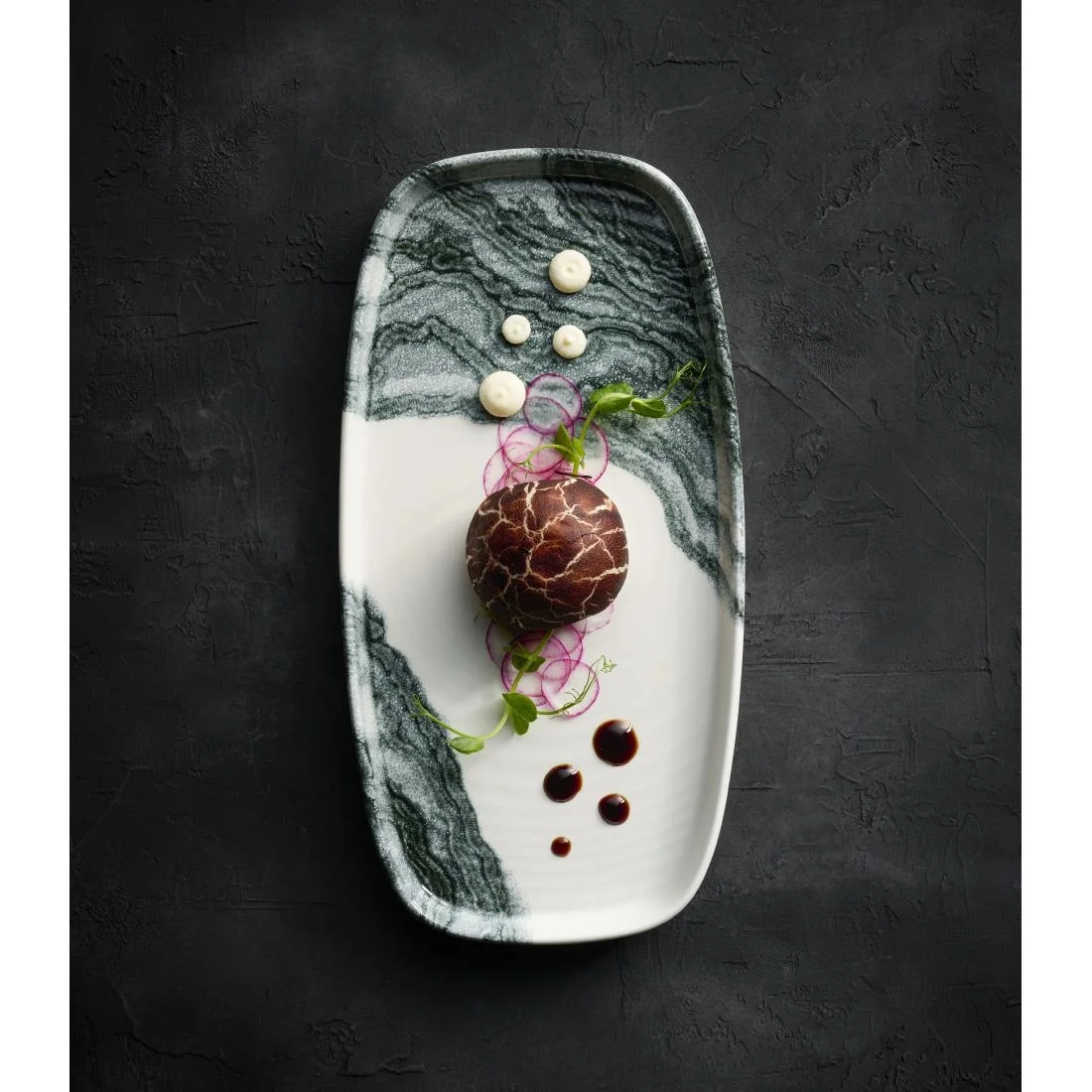Churchill Tide Black Oblong Chefs Plates 280 x 127mm (6 Pack) - Image 3