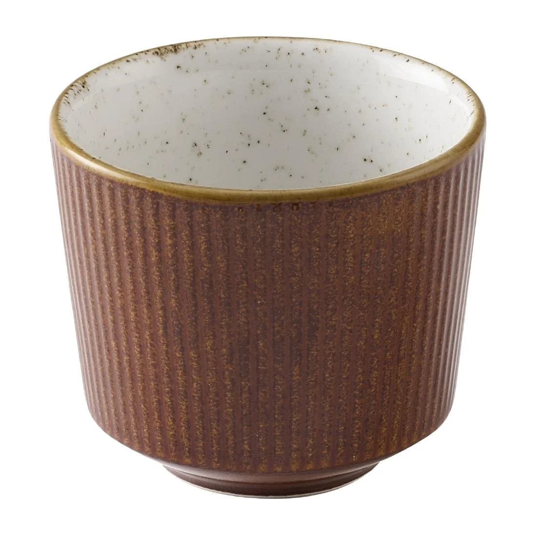 Churchill Nourish Cinnamon Brown Barley White Kochi Chip Mugs 325ml (12 Pack) - Image 1