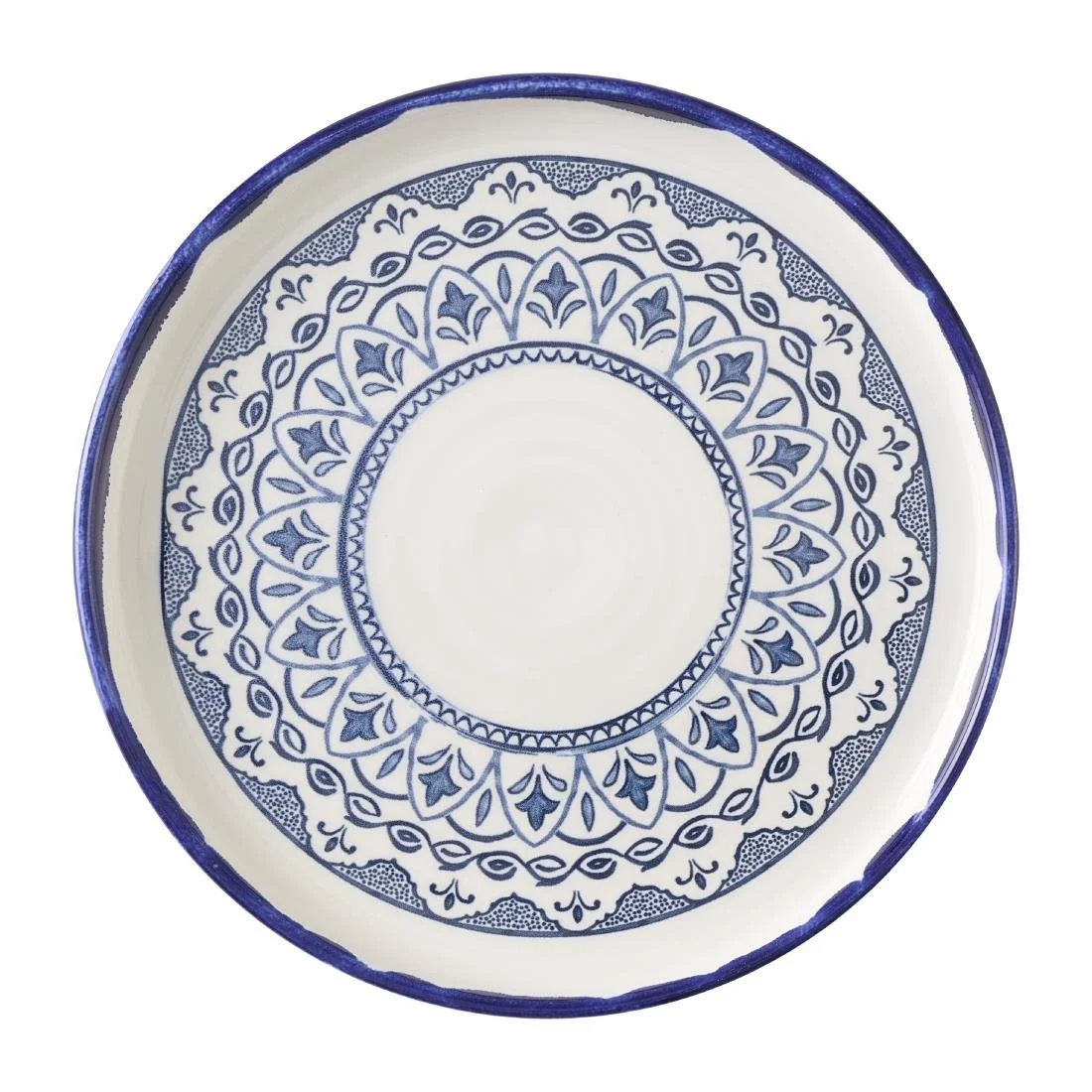 Dudson Harvest Moresque Walled Plates Blue 210mm (6 Pack)