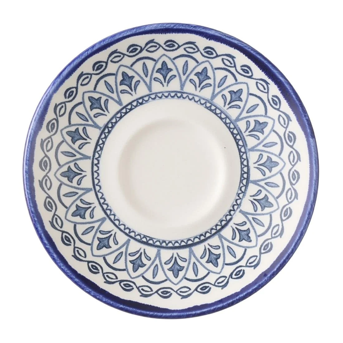 Dudson Harvest Moresque Espresso Saucers Blue 115mm (12 Pack)