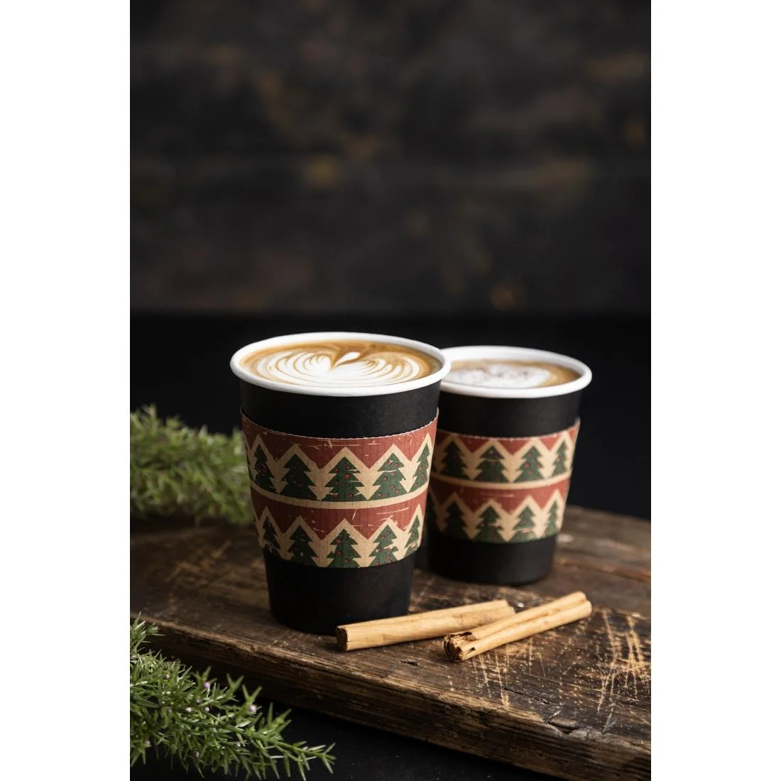 Fiesta Recyclable Christmas Cup Sleeves for 12oz Hot Cups (100 Pack) - Image 5