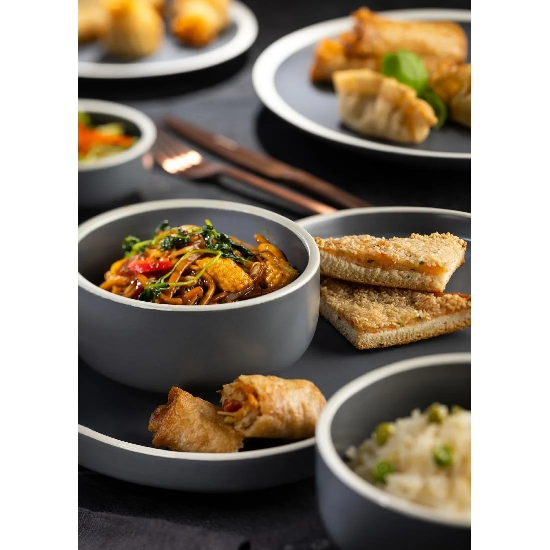 Utopia Forma Plates Charcoal 265mm (6 Pack) - Image 2