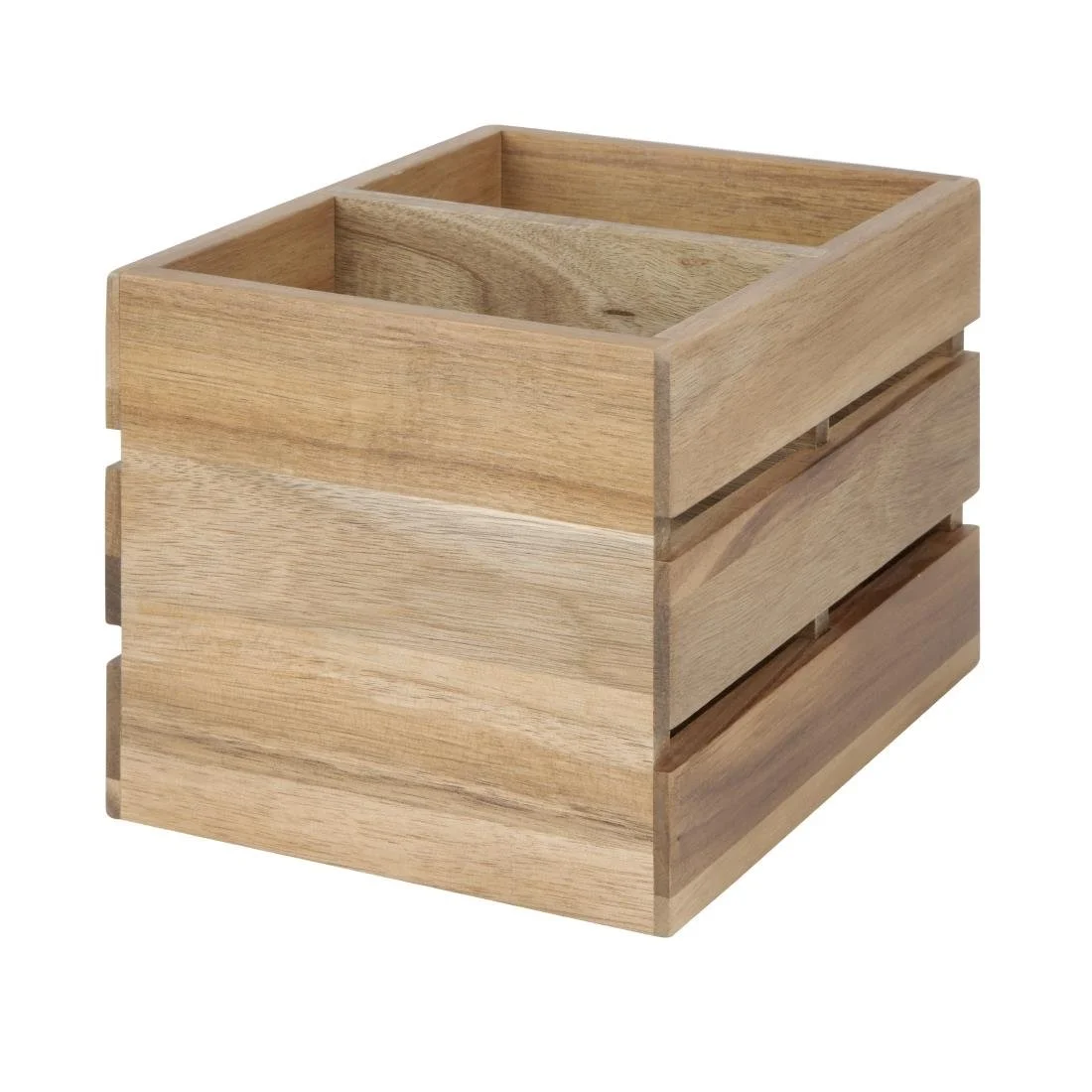 Olympia Table Organiser Acacia Wood 210x160x150mm - Image 2