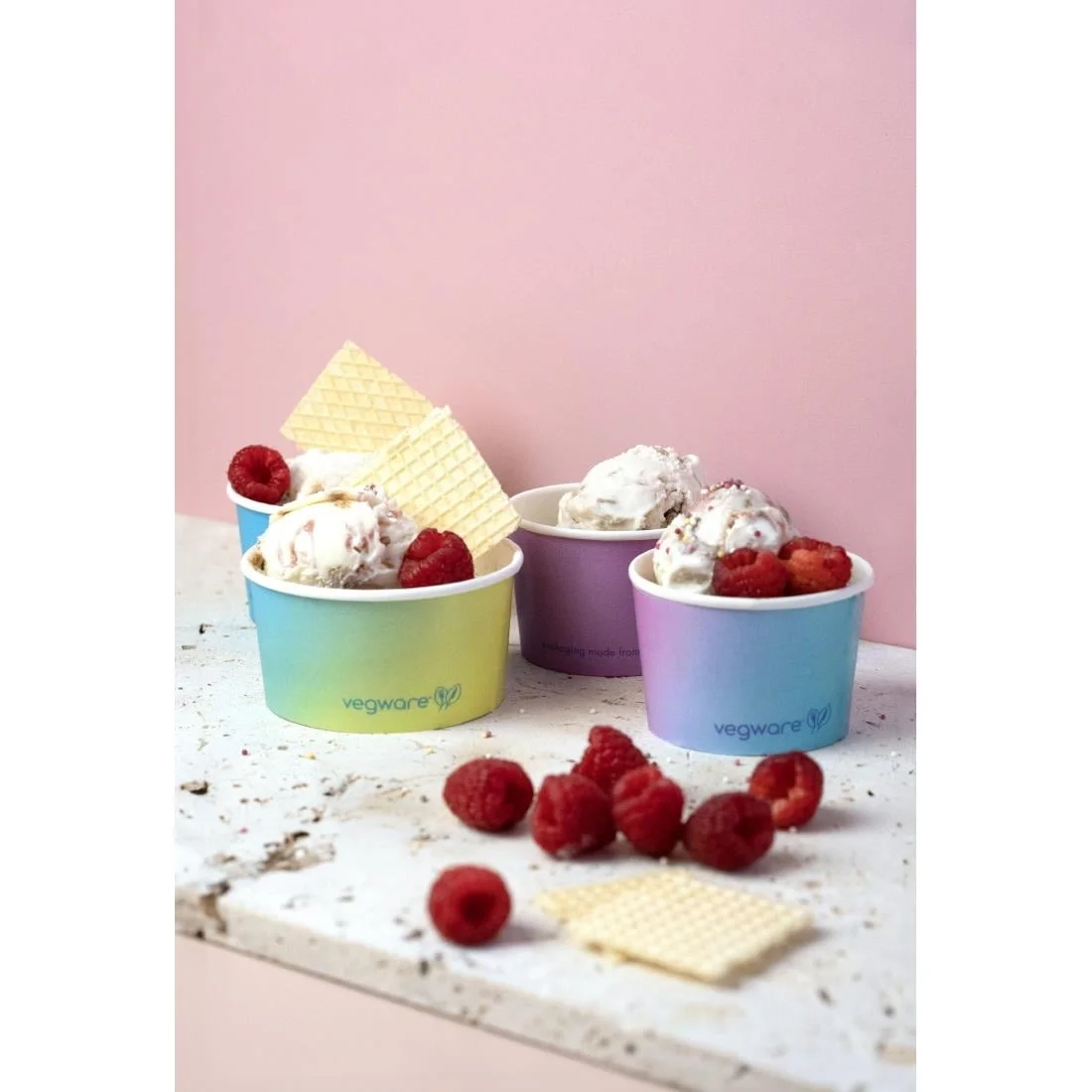 Vegware Double Scoop Ice Cream Pot Tutti Frutti 6oz (1000 Pack) - Image 3