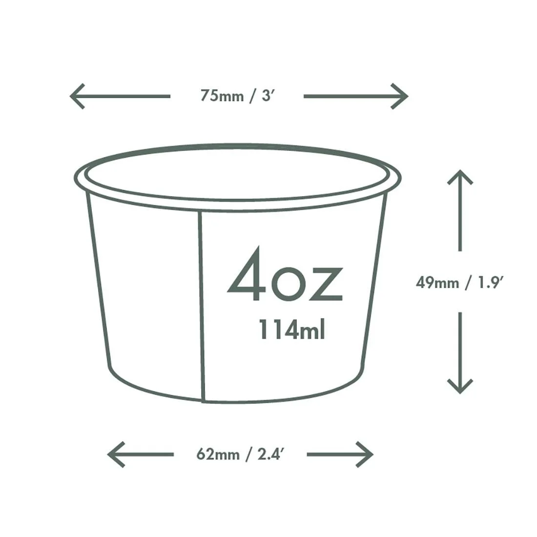 Vegware Single Scoop Ice Cream Pot Tutti Frutti 4oz (1000 Pack) - Image 4