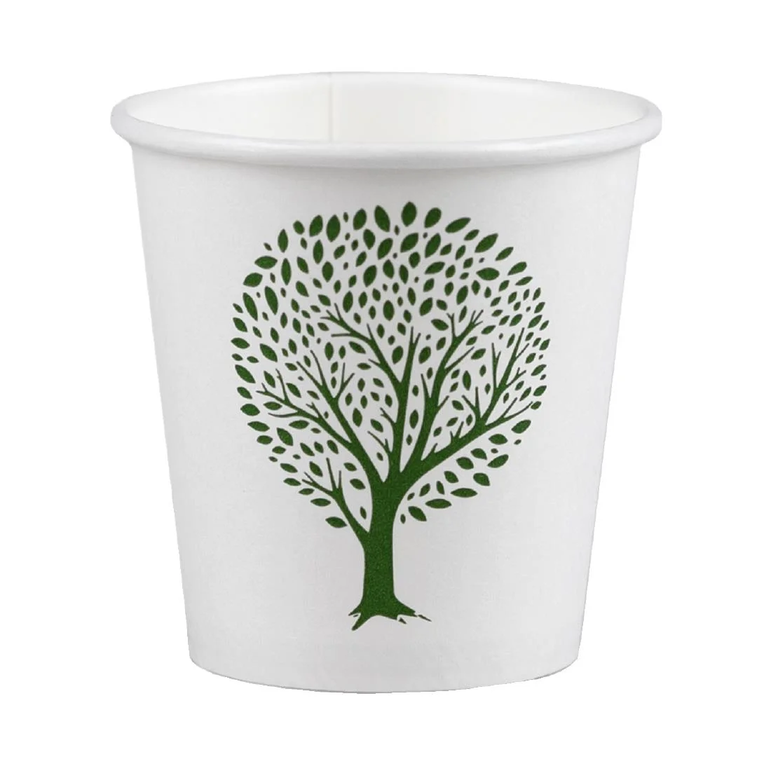 Vegware Green Tree White Hot Cups 4oz 62-Series (1000 Pack)