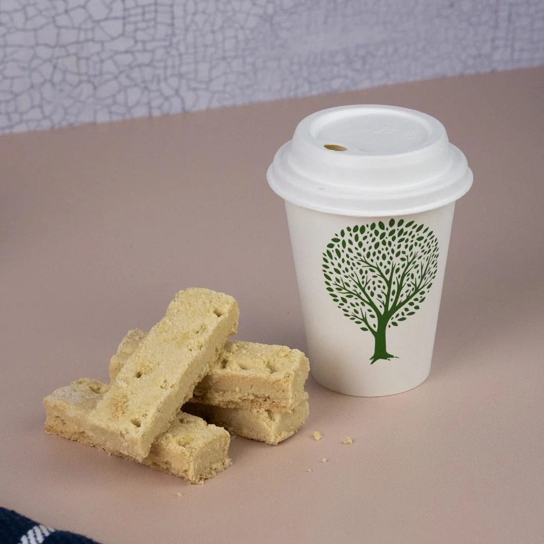 Vegware Green Tree White Hot Cups 8oz 79-Series (1000 Pack) - Image 2