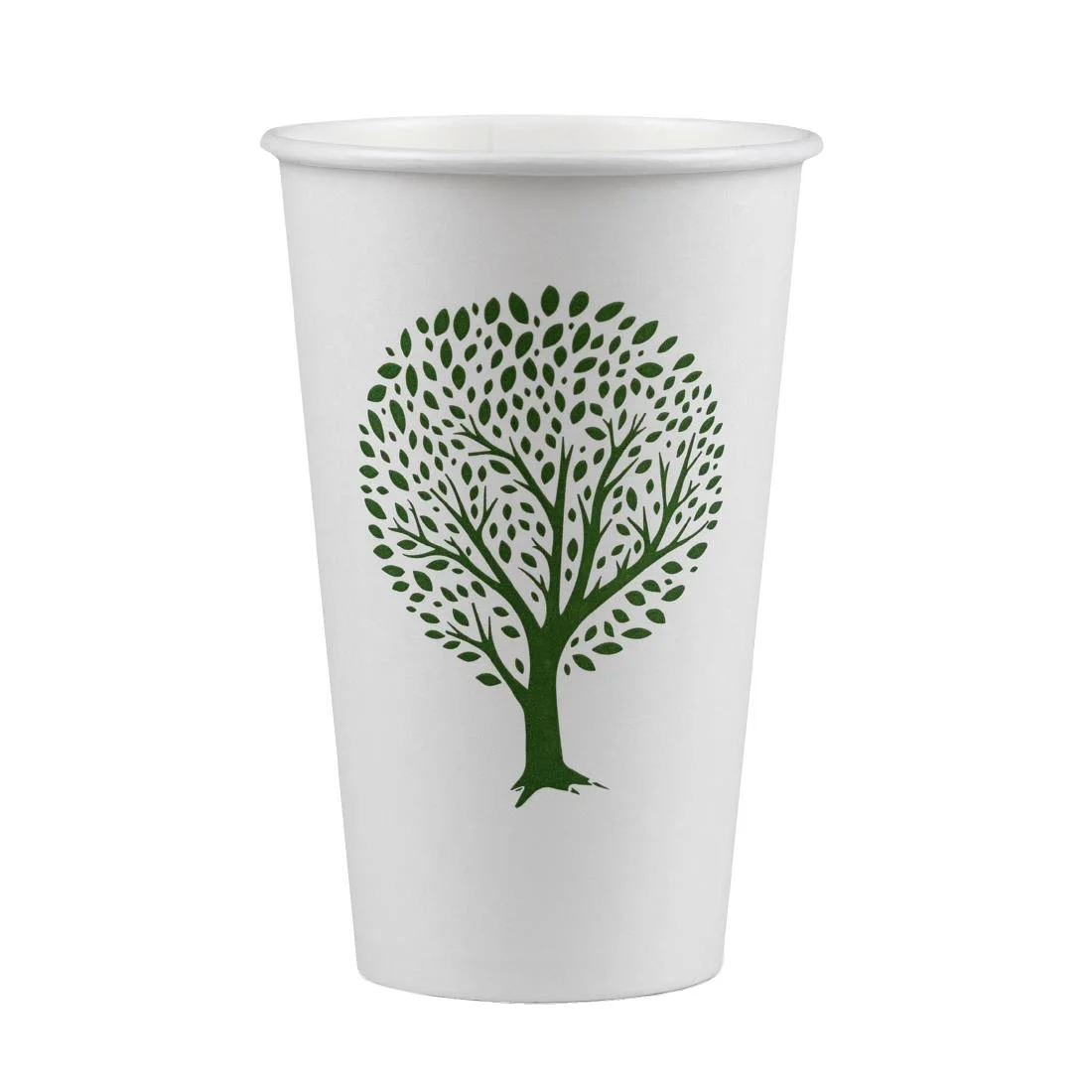 Vegware Green Tree White Hot Cups 16oz 89-Series (1000 Pack)