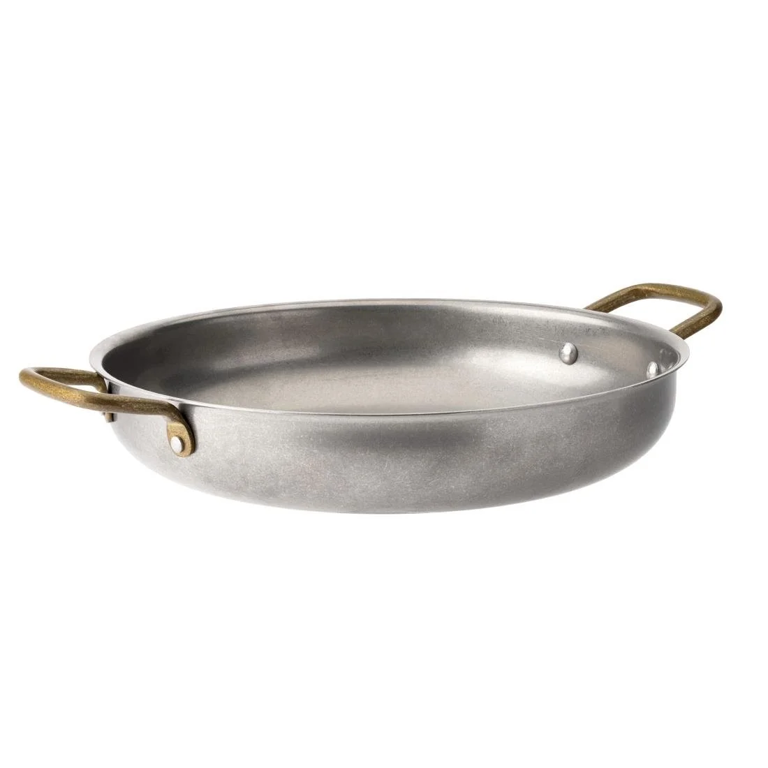 Utopia Vintage Brass Handled Dishes 230mm (6 Pack)