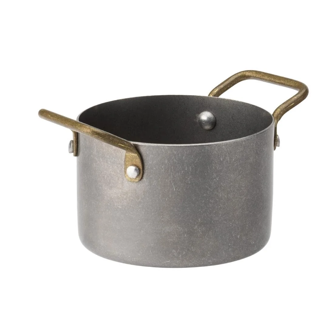 Utopia Vintage Steel Mini Casserole Dishes 3.5" 90mm (6 Pack)